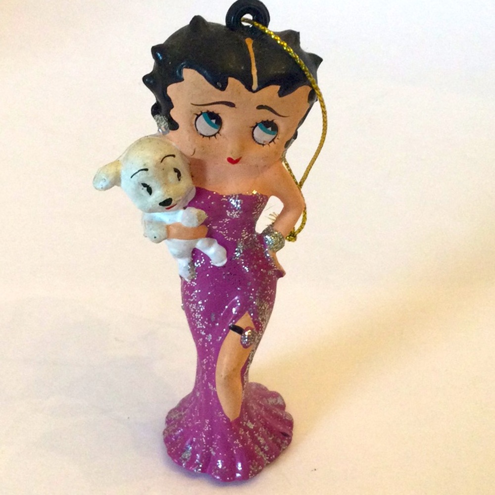 Betty Boop in pink evening gown Christmas  ornament Kurt Adler